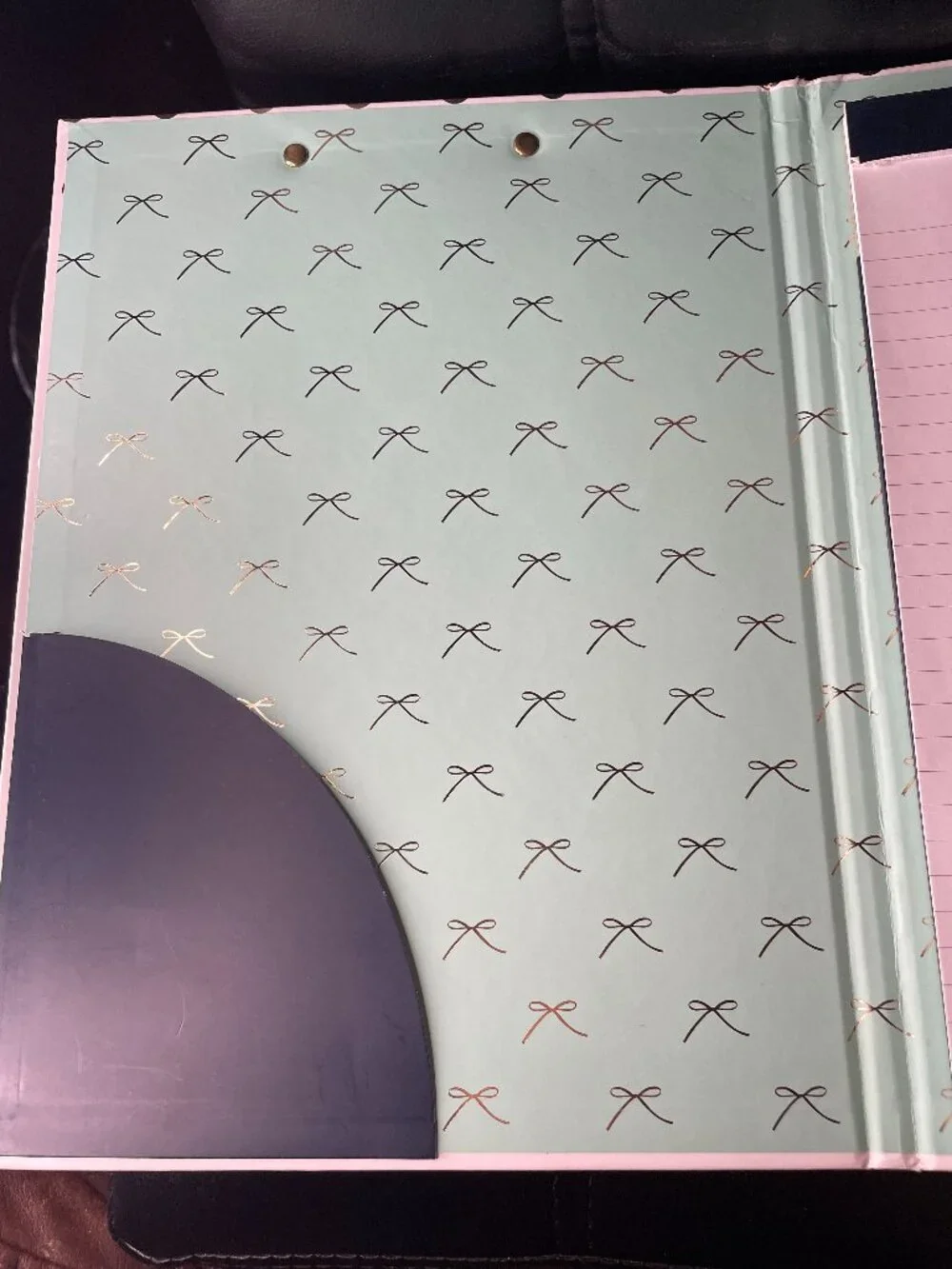 Dabney Lee Gold Dot Notepad Clipboard Porfolio